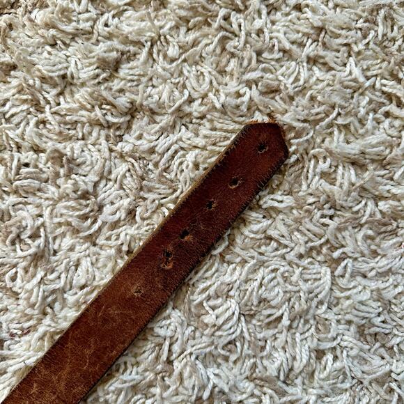 Vintage Levi’s Brown Leather Belt Western Made in USA 90s Men’s - Picture 5 of 8